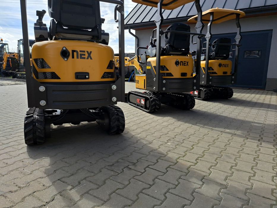 Minikoparka Nex N12,  Yanmar 3TNV70, joystick, Long ramie,2m głębokość