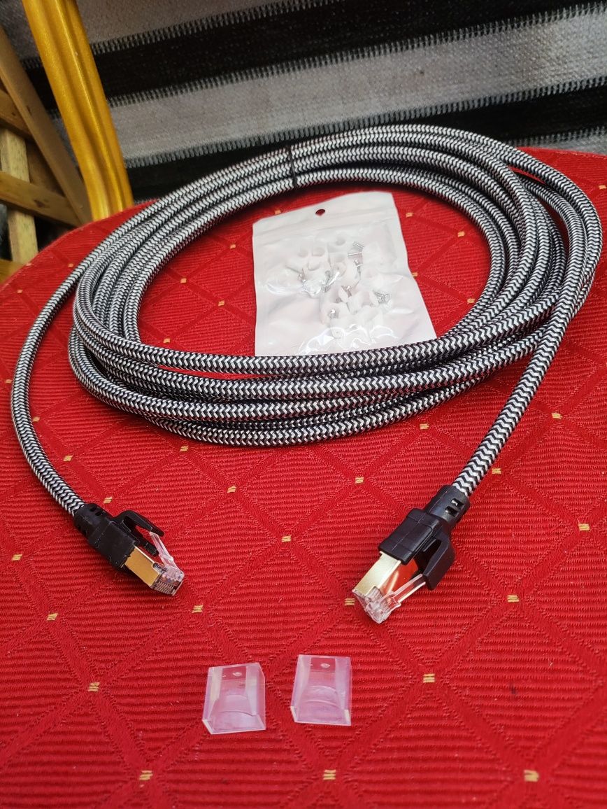 Kabel Internetowy Cat8 Ethernet  6M kabel krosowy RJ45 sieciowy Lan