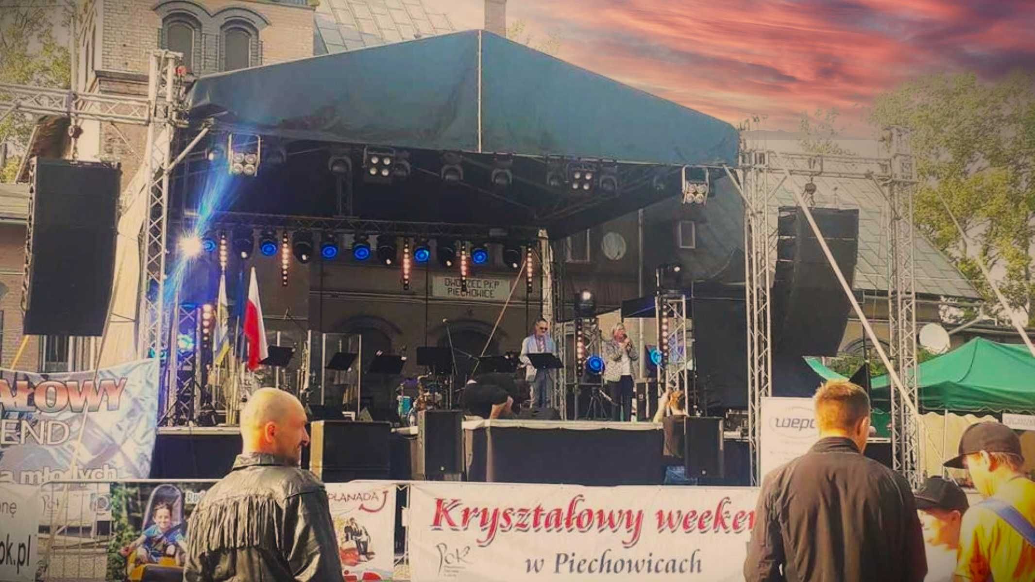 Scena kompletna 8m szerokość  x 8m długość x 7m wysokość