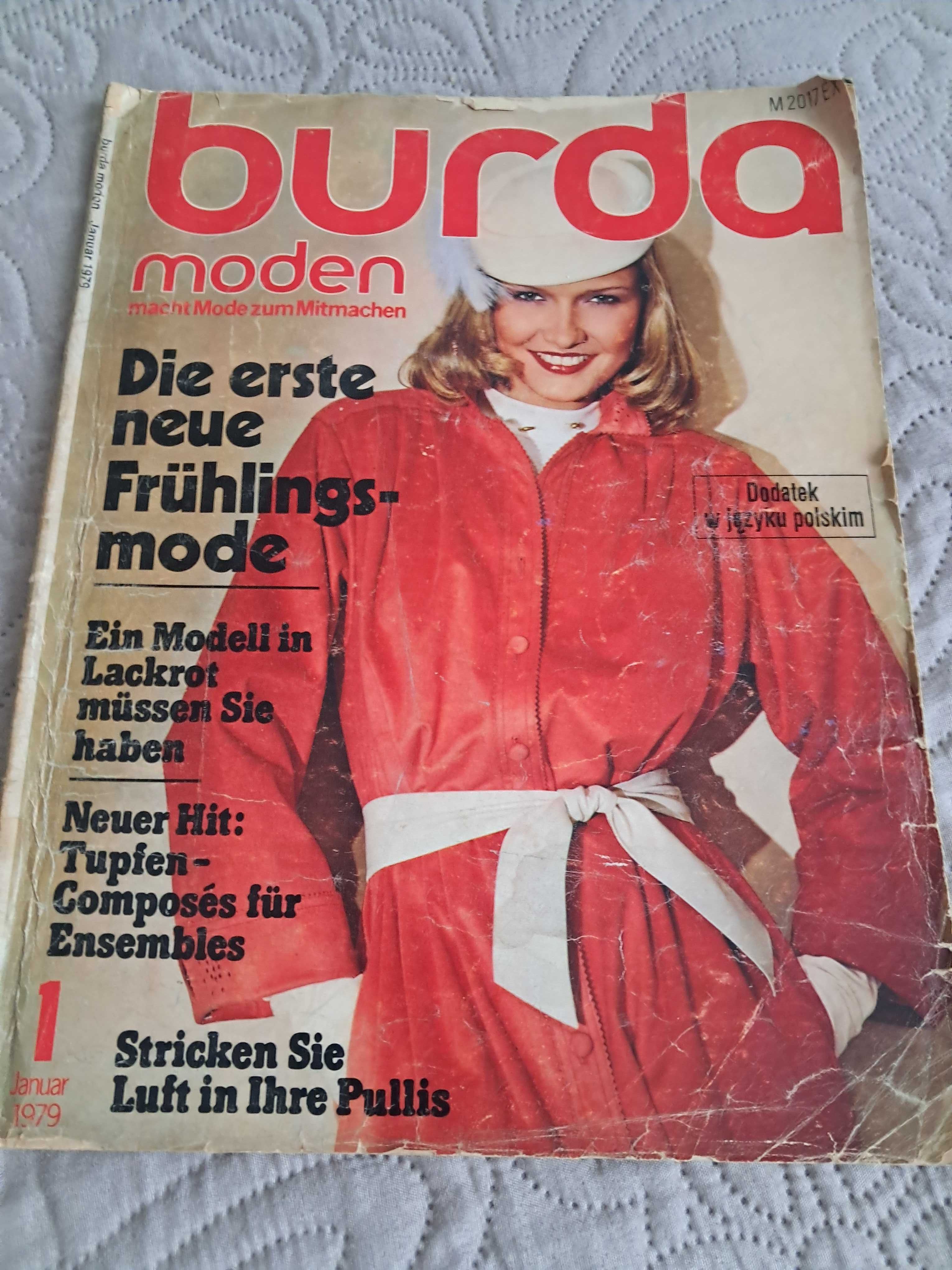 Burda Moden 1/1979, wykroje, dodatek po polsku