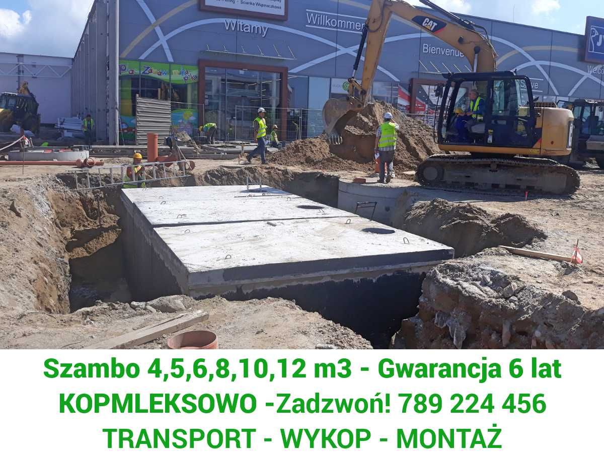 Szamba betonowe zbiorniki na szambo 4,6,8,10,12m z WYKOPEM Łódź