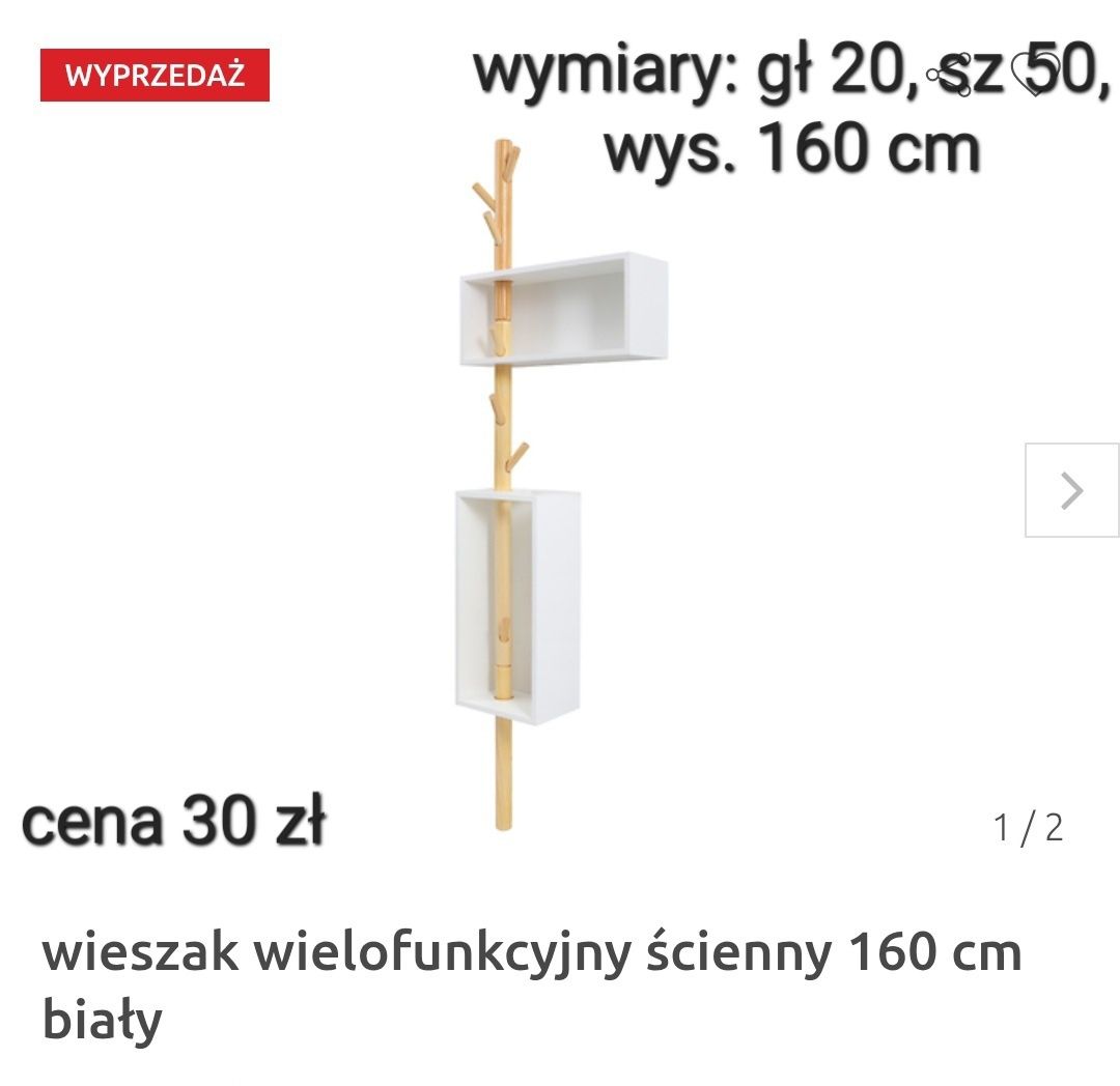 Meble pokojowe komplet szafa regał wieszak brw jak nowe szafka