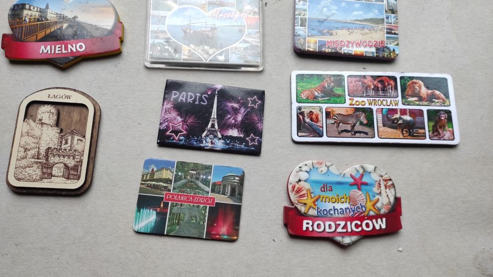 Magnesy na lodówkę 3x Jeruzalem  Jan Paweł Paryż  24 sztuki