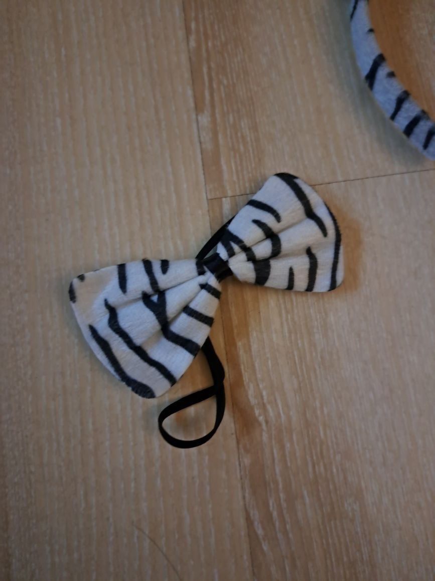 Opaska ogonek muszka zebra