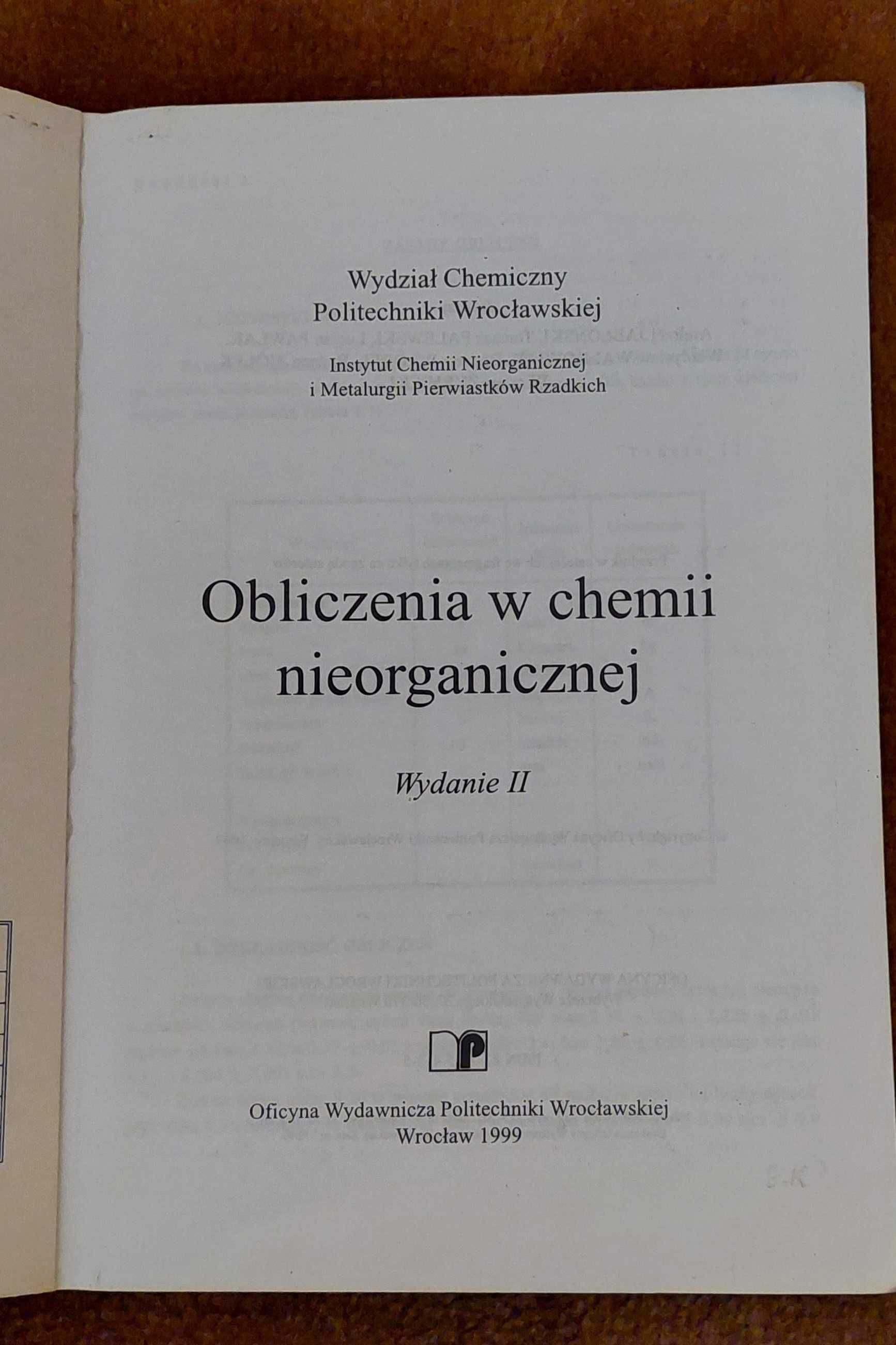Obliczenia w chemii nieorganicznej PWr
