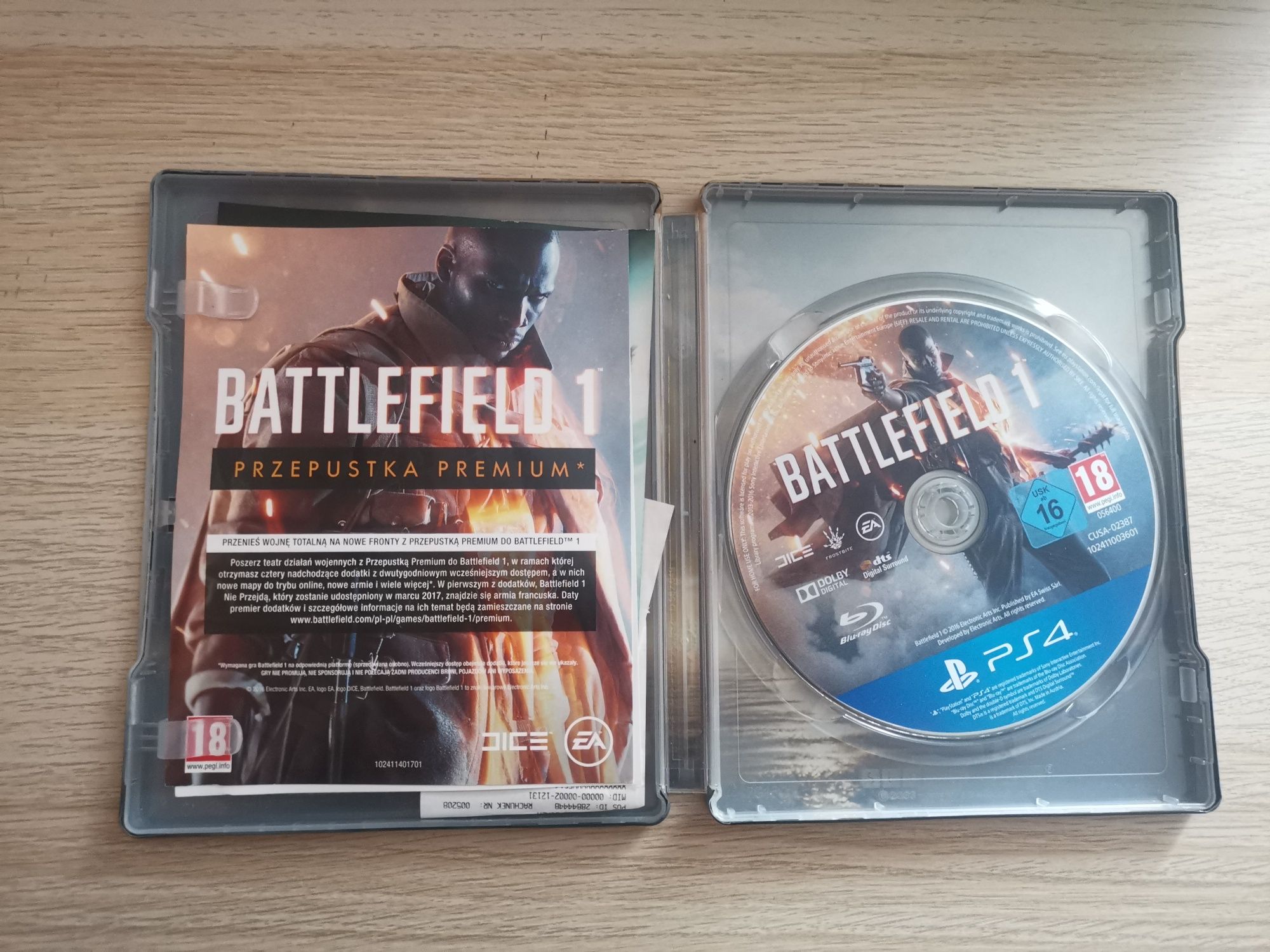 Battlefield 1 BF 1 steelbook ps4 PlayStation 5