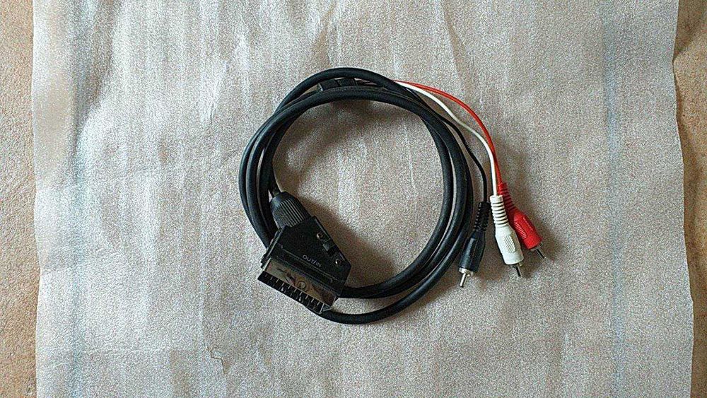 Cabos, SCART 21 pinos, S-video, audio e video RCA
