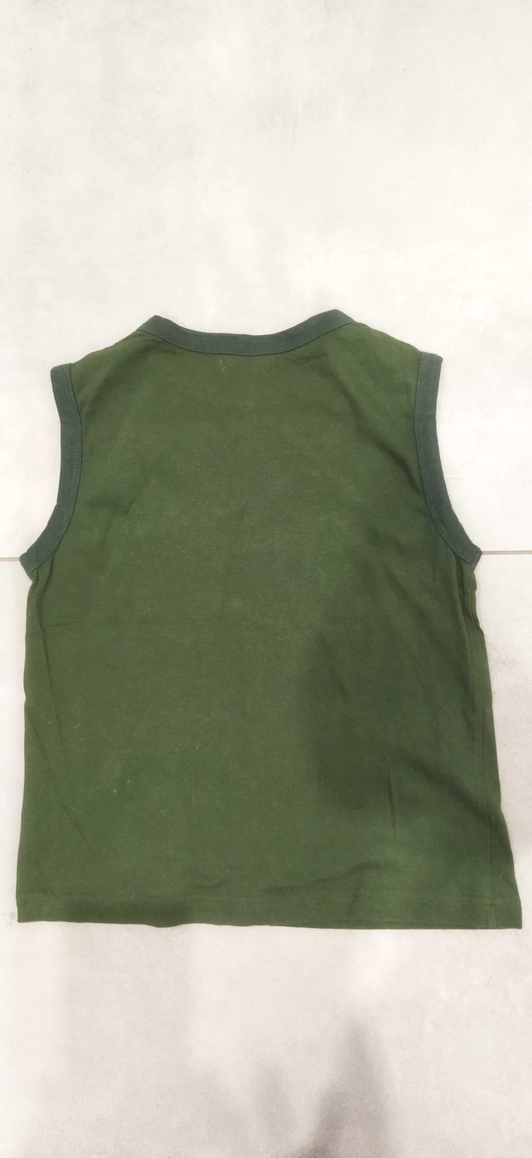 Podkoszulka/koszulka bez rękawów, kolor zielony Militaria rozm. 140 cm