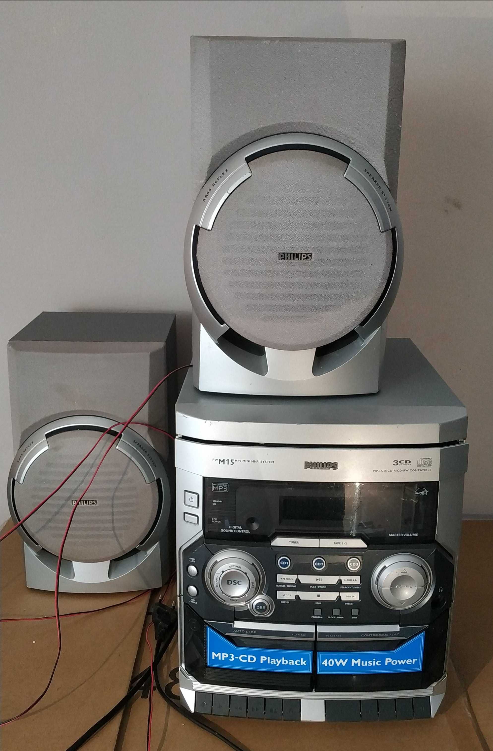 Philips FW M15 mp3 mini hi-fi system 3cd
