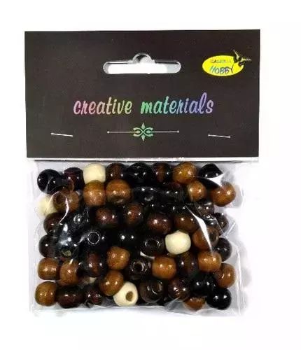 Koraliki drewniane naturalne 10mm 25g. Galeria Hobby