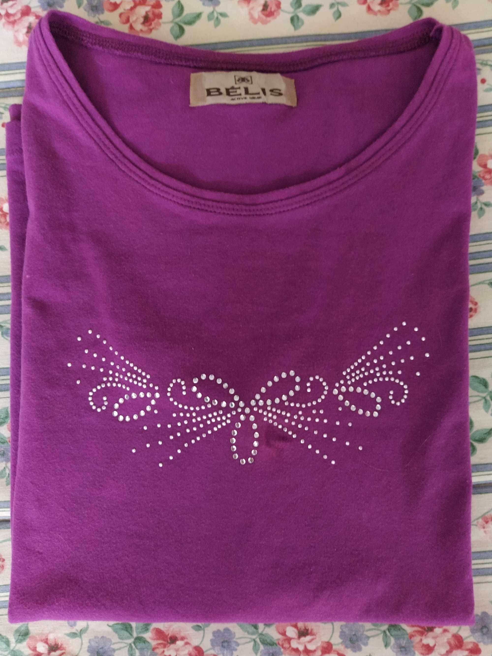 T-Shirt de cor púrpura algodão tam. M