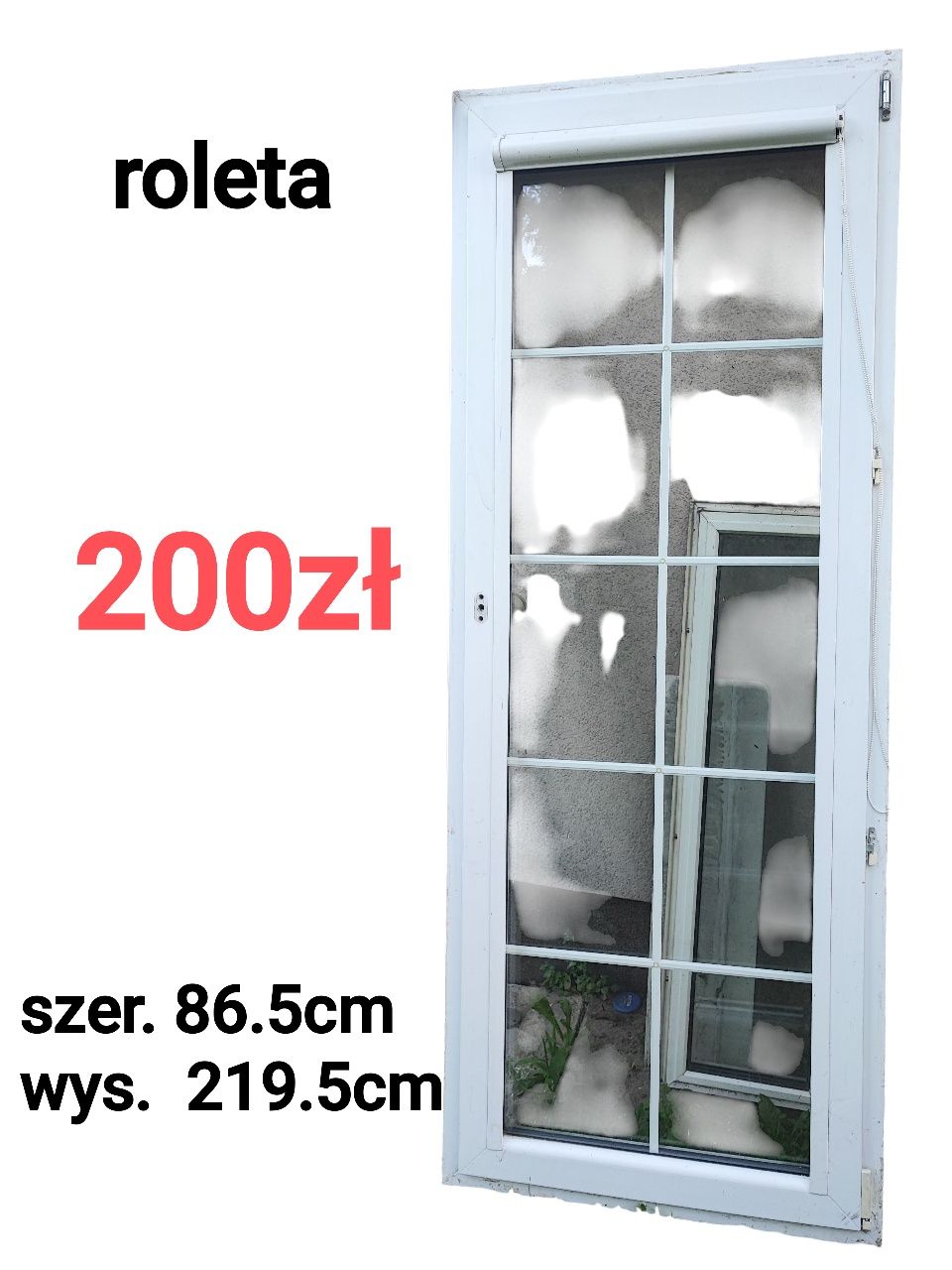Okna drzwi pcv używane białe 2 szybowe