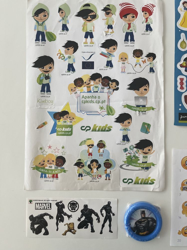 Stickers Spiderman e outros autocolantes