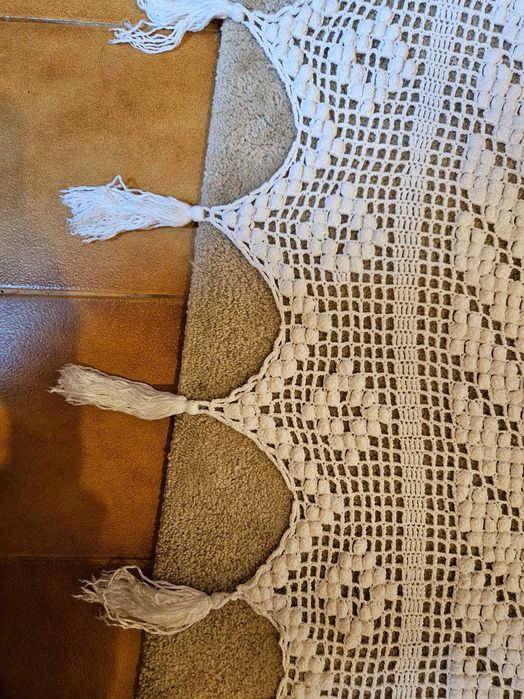 Coberta de renda feita à mão para cama