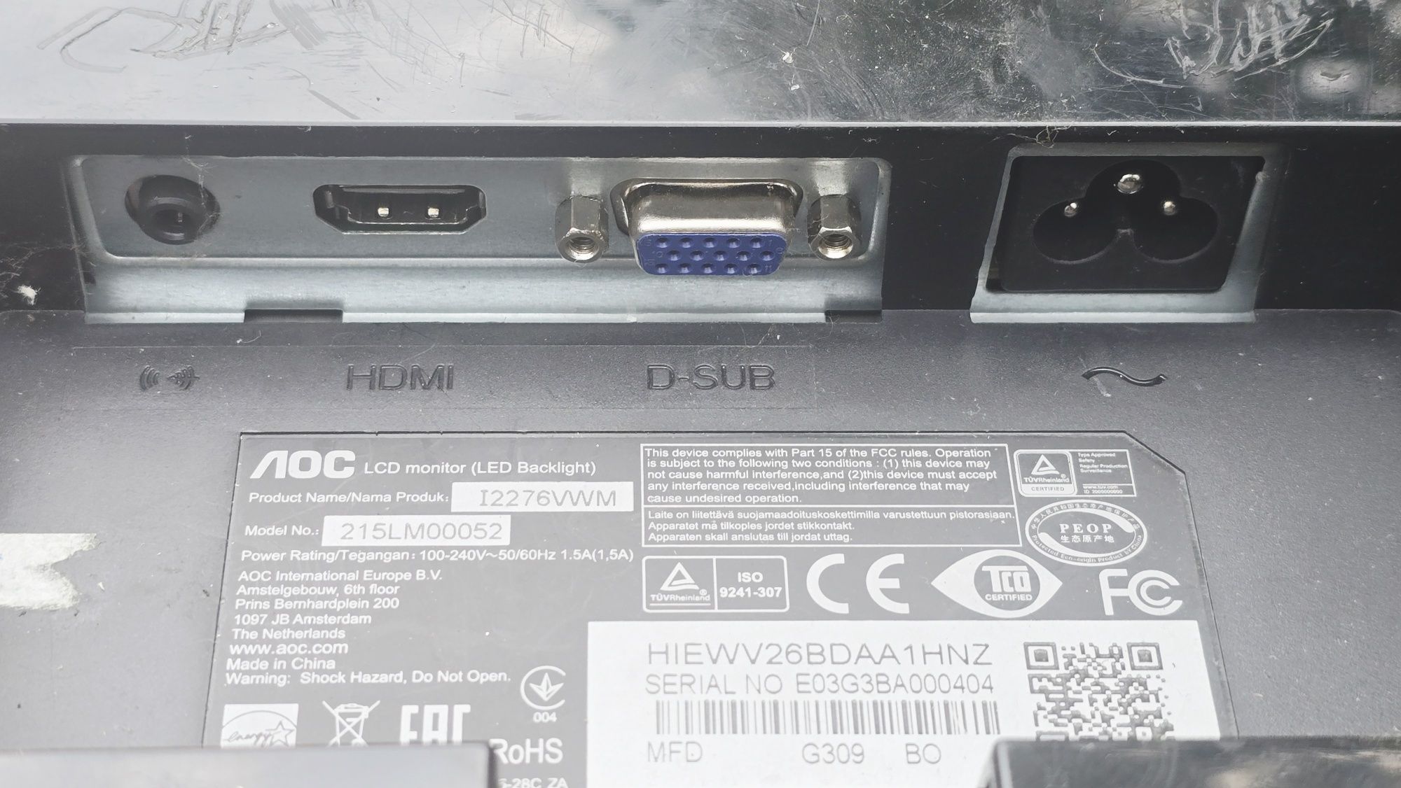 Monitor full hd 22 cale AOC i2276vwm