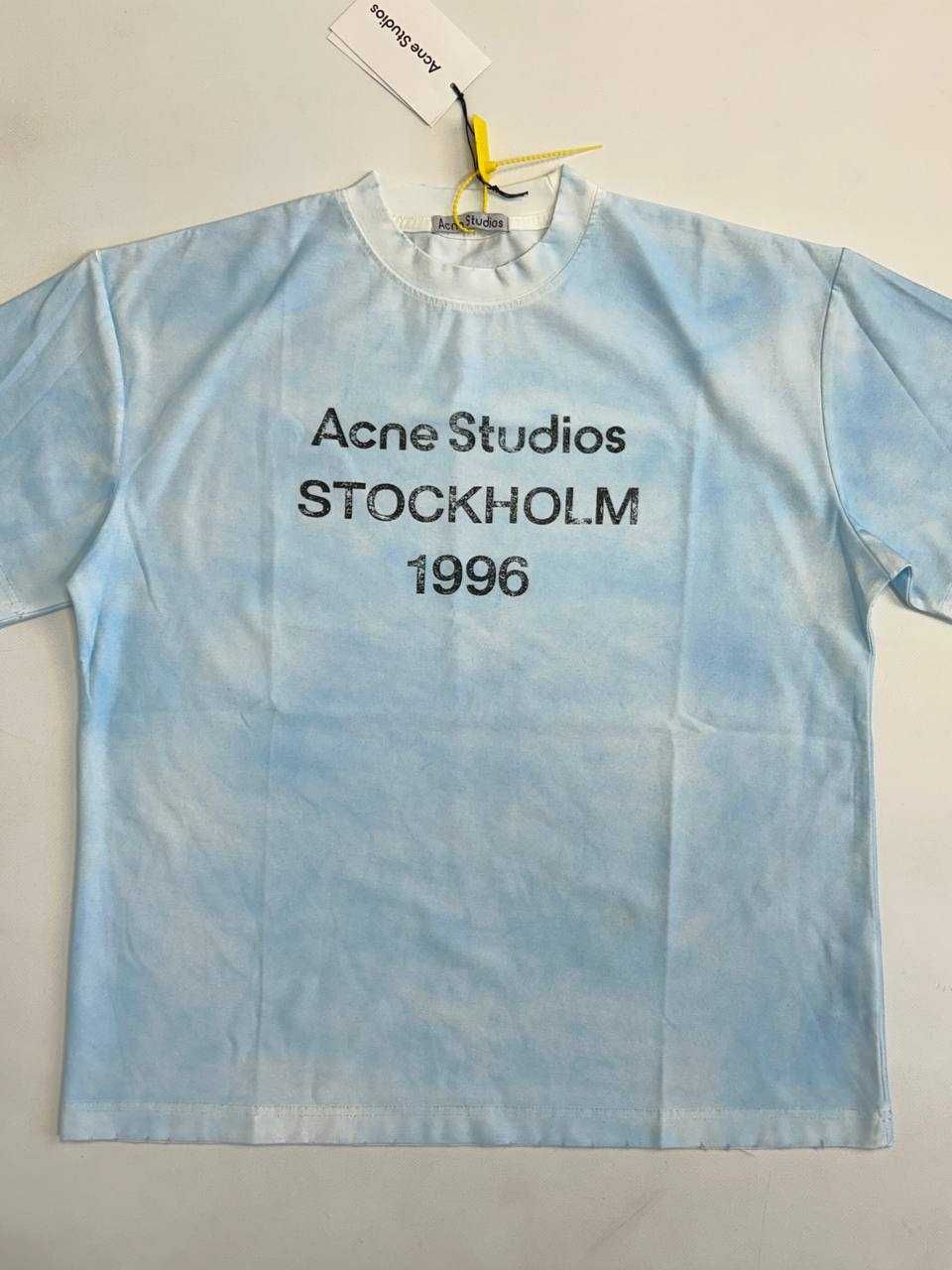 Футболка блакитна Acne Studios STOCKHOLM 1996 archive distressed M S