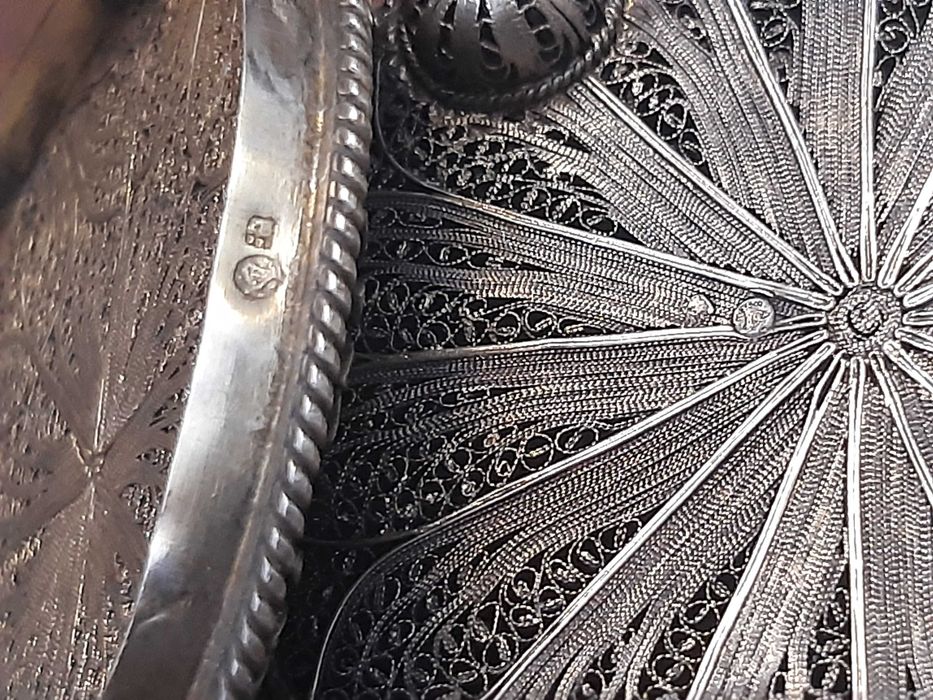 Caixa prata e esmalte (Portugal) 1900's
