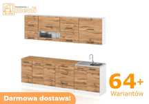 Meble Kuchenne z Blatem 2.6m Robo Lux Dąb Wotan Promocja