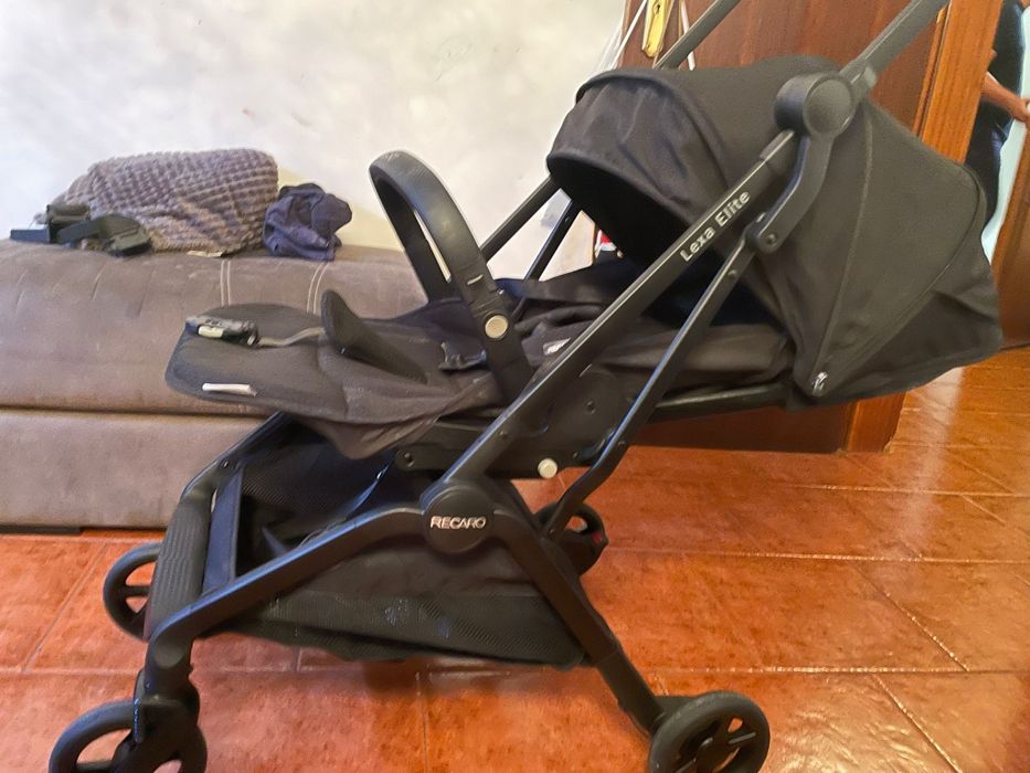 Carrinho bebé + ovo + cadeira automóvel com isofix