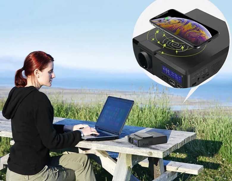 Estação Energia Portátil 200W 154Wh saída AC, USB