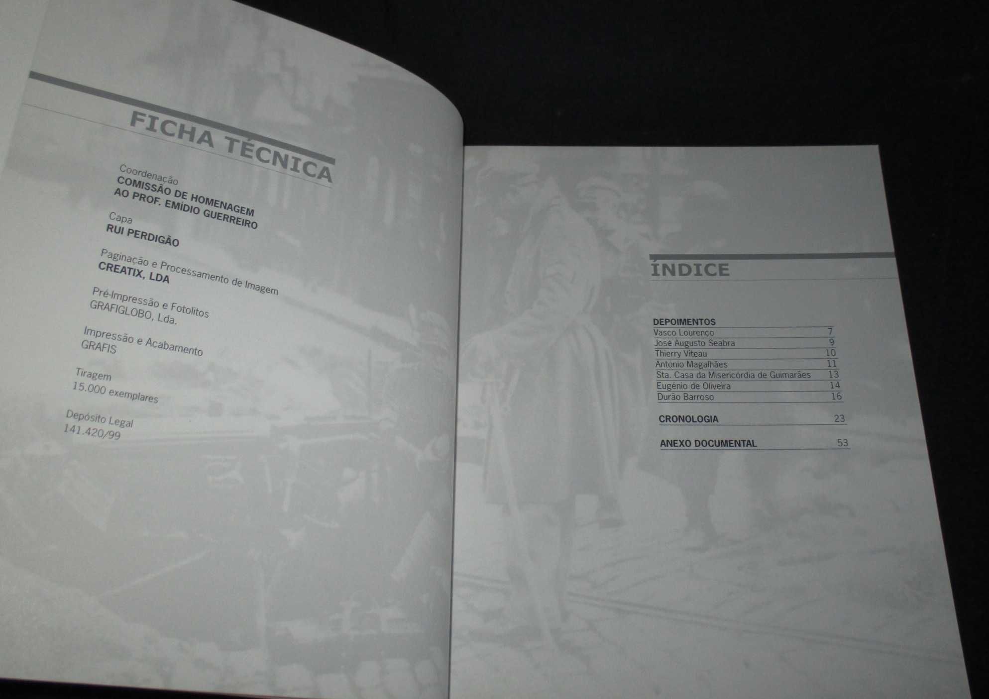 Livro Emídio Guerreiro 100 Anos de História 1999 com convite