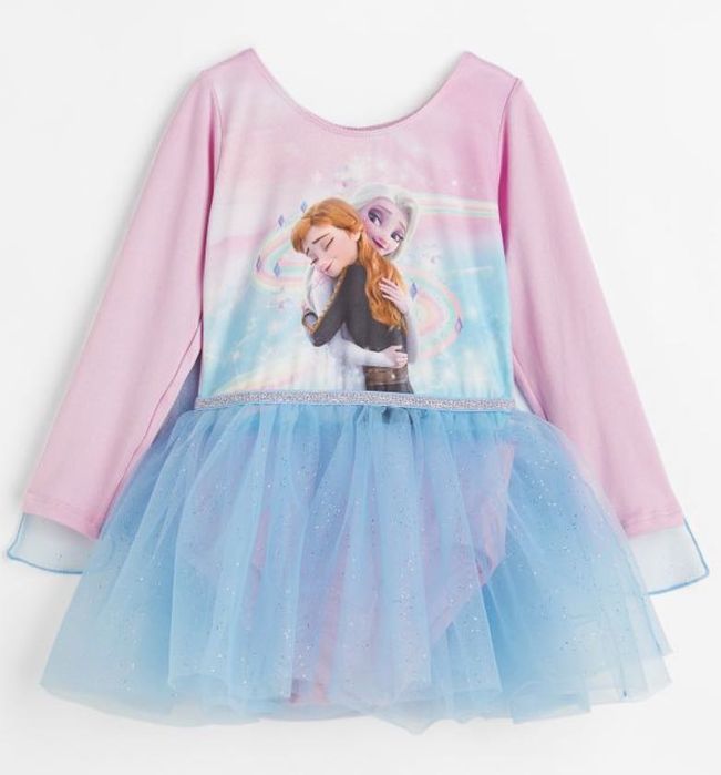 HM Elsa, Elza, Frozen, Królowa, strój do tańca z peleryną NOWY 98/104