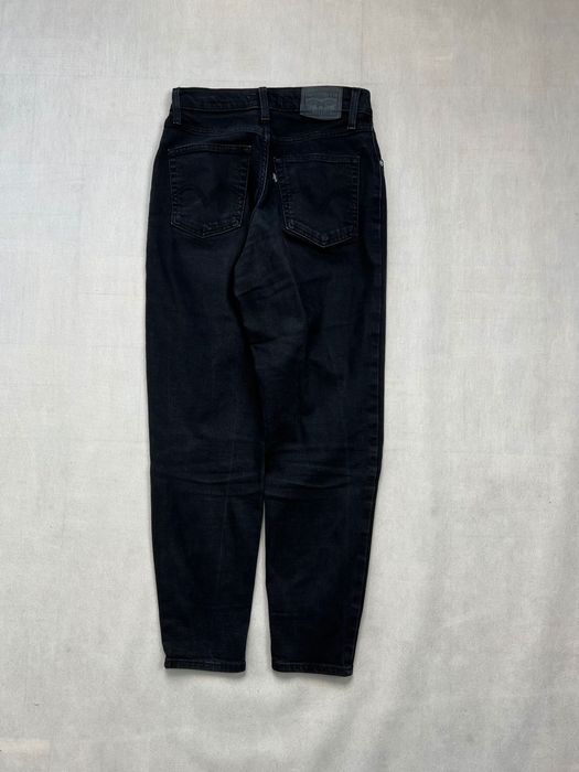 Spodnie Levi’s High Waisted Mom Jean Black Tab W25 L27 Damskie Bawełna