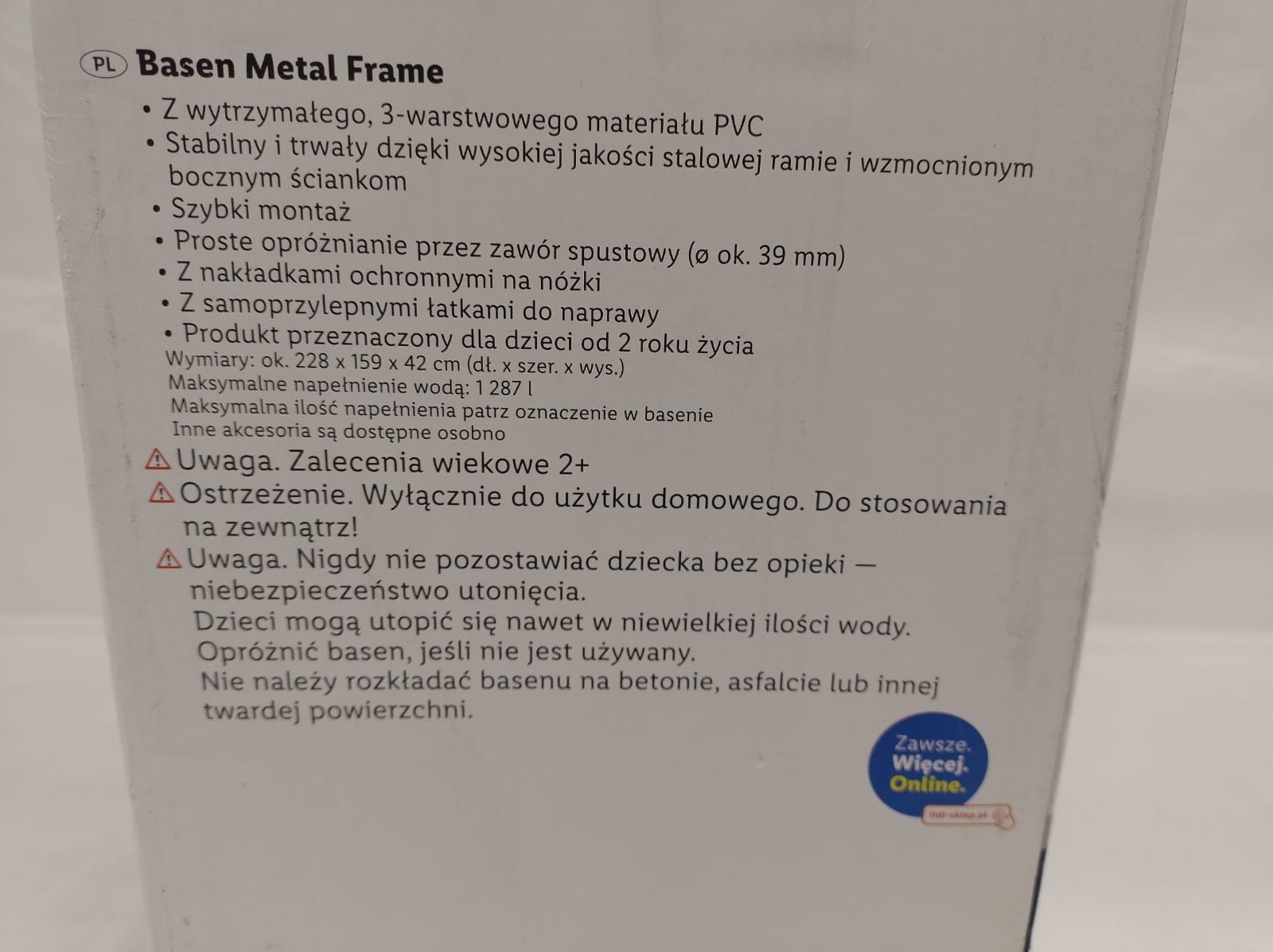 Basen ze stelażem stalowym Crivit