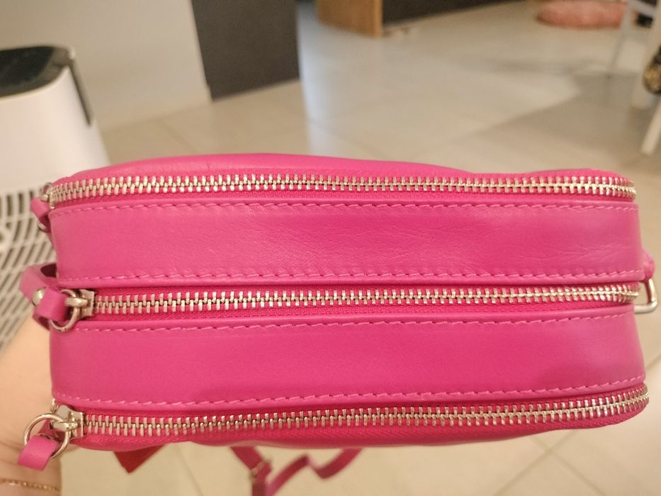 Różowa torebka Veeze skóra naturalna