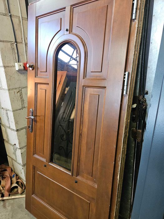 DRZWI Zewnętrzne Drewniane Sosnowe Krata Wejściowe 101x208cm