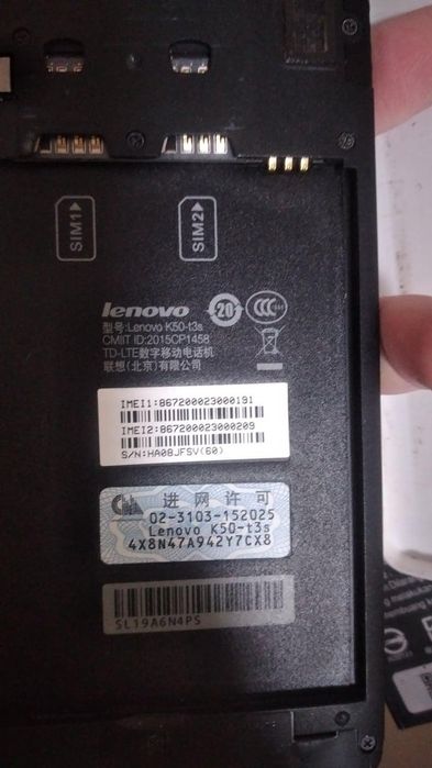 Продам телефон Lenovo K50 t3s