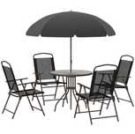 Mesa com 4 cadeiras jardim