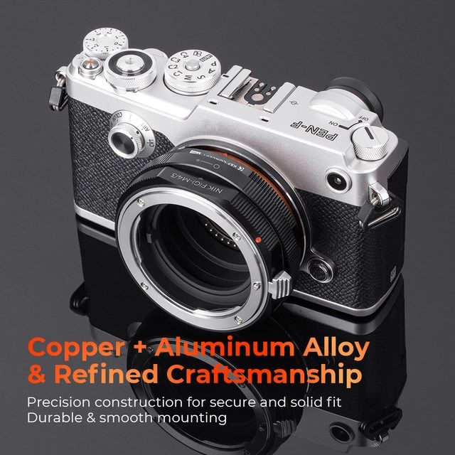 K&F Concept NIK(G)-M4/3 Lens Adapter Ring for Nikon AI F G Lens to M43