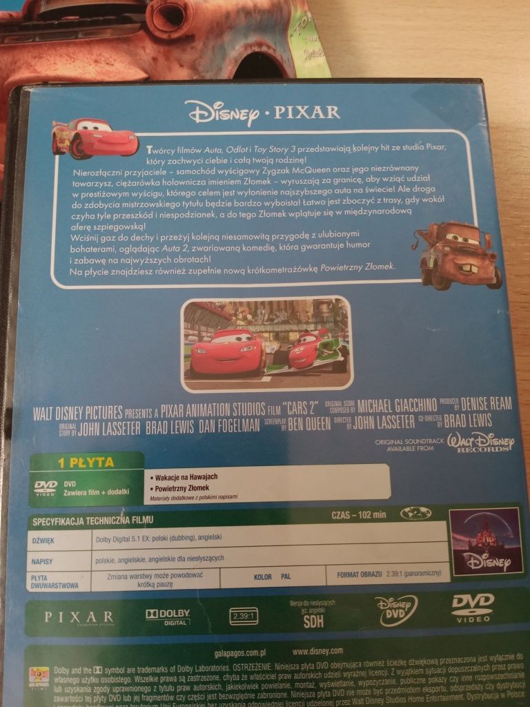 Dvd Disney pixar Auta 2 Zygzak