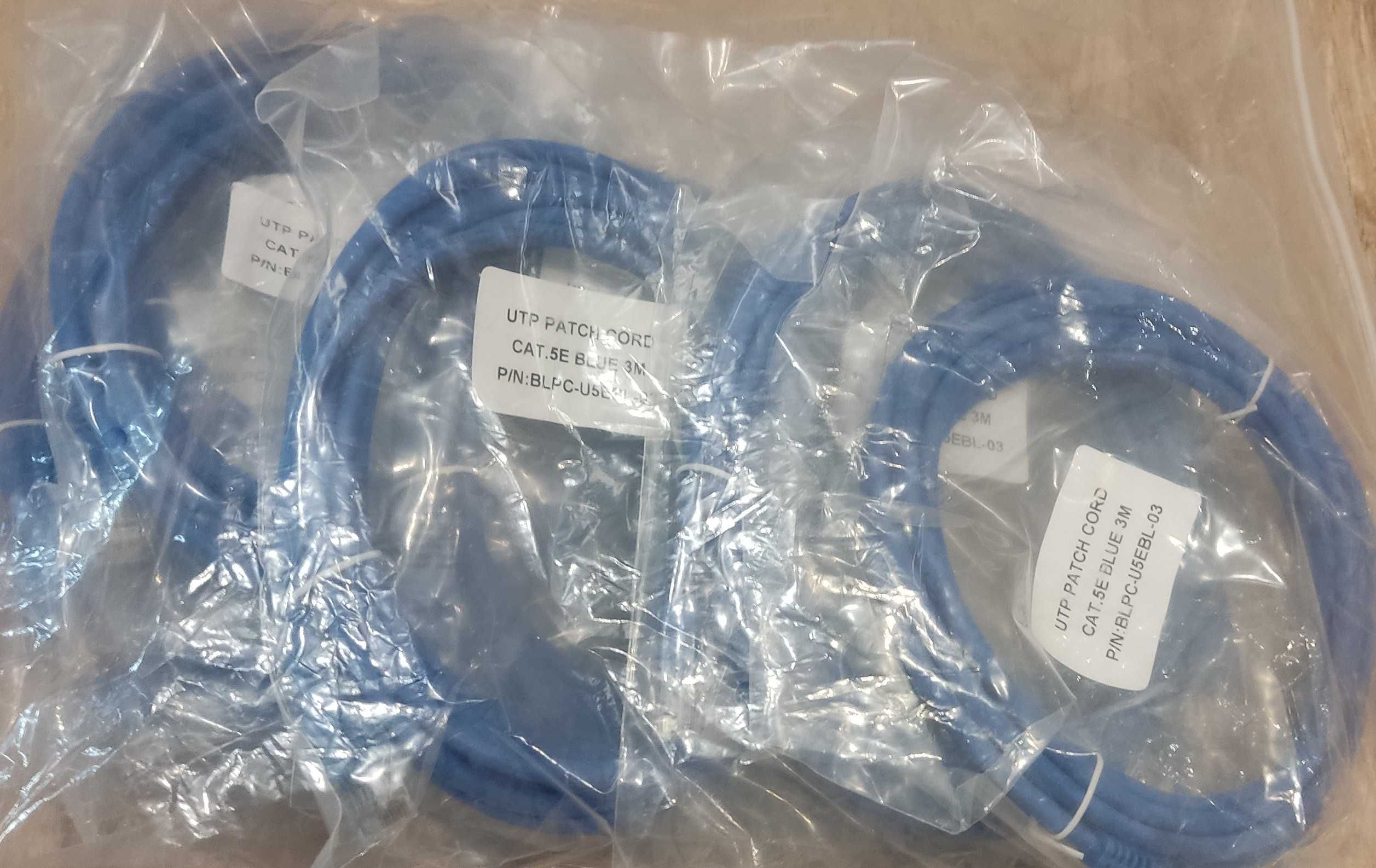 Patchcord zestaw 90 szt 5m, 3m, 2m, 0,5m Nowe