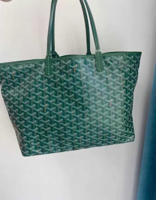Duża torebka na ramię damska Goyard klasyczna zielona