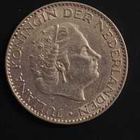 HOLANDIA, 1 gulden, rok 1957, Ag 0,720