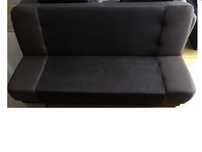 Sofa dwuosobowa rozkładana bez podłokietników, brązowo-szara, 190x120