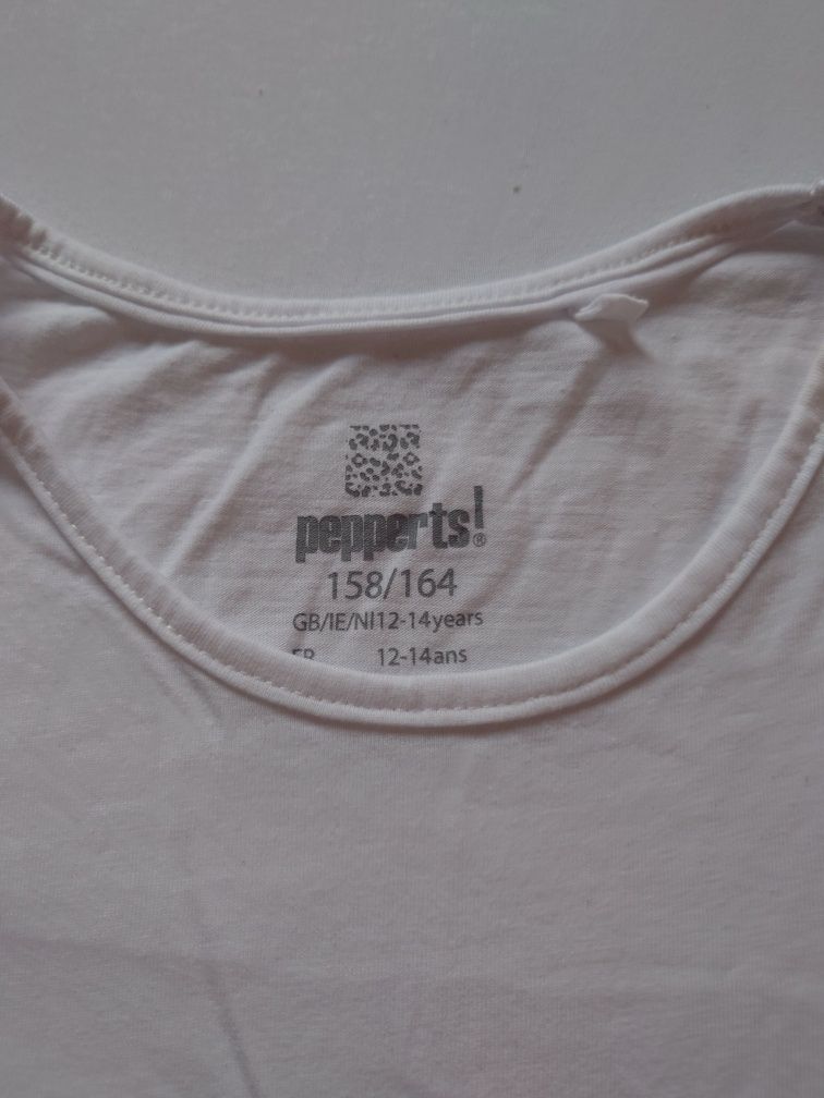 Biała koszulka 158/164 Pepperts