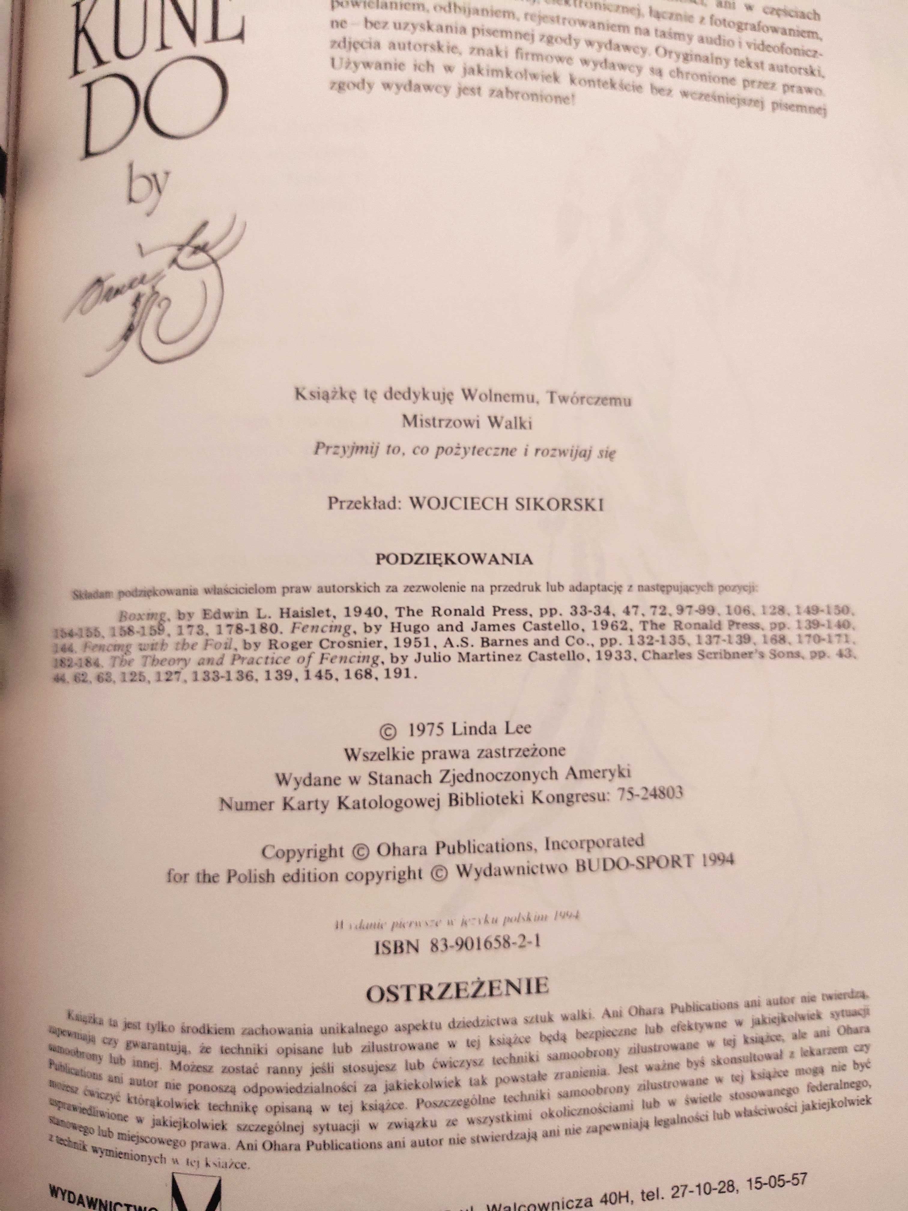 Bruce Lee "Tao of Jeet Kune Do" - 1994 Stan bdb