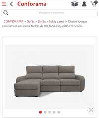 Sofá com Chaise longue