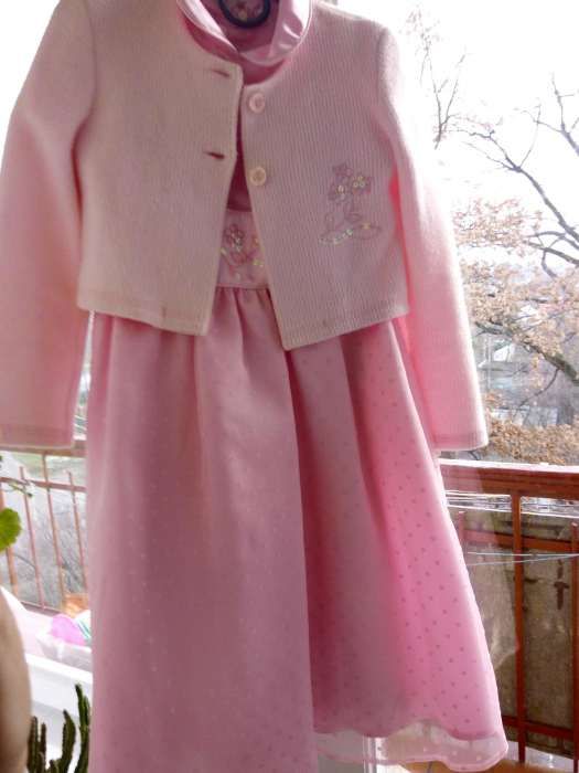 Комплект, костюм платье + жакет на девочку 4, 5, 6 лет