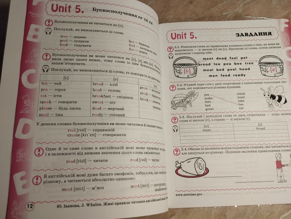 Живі правила читання англійської мови, фонетика, phonics English