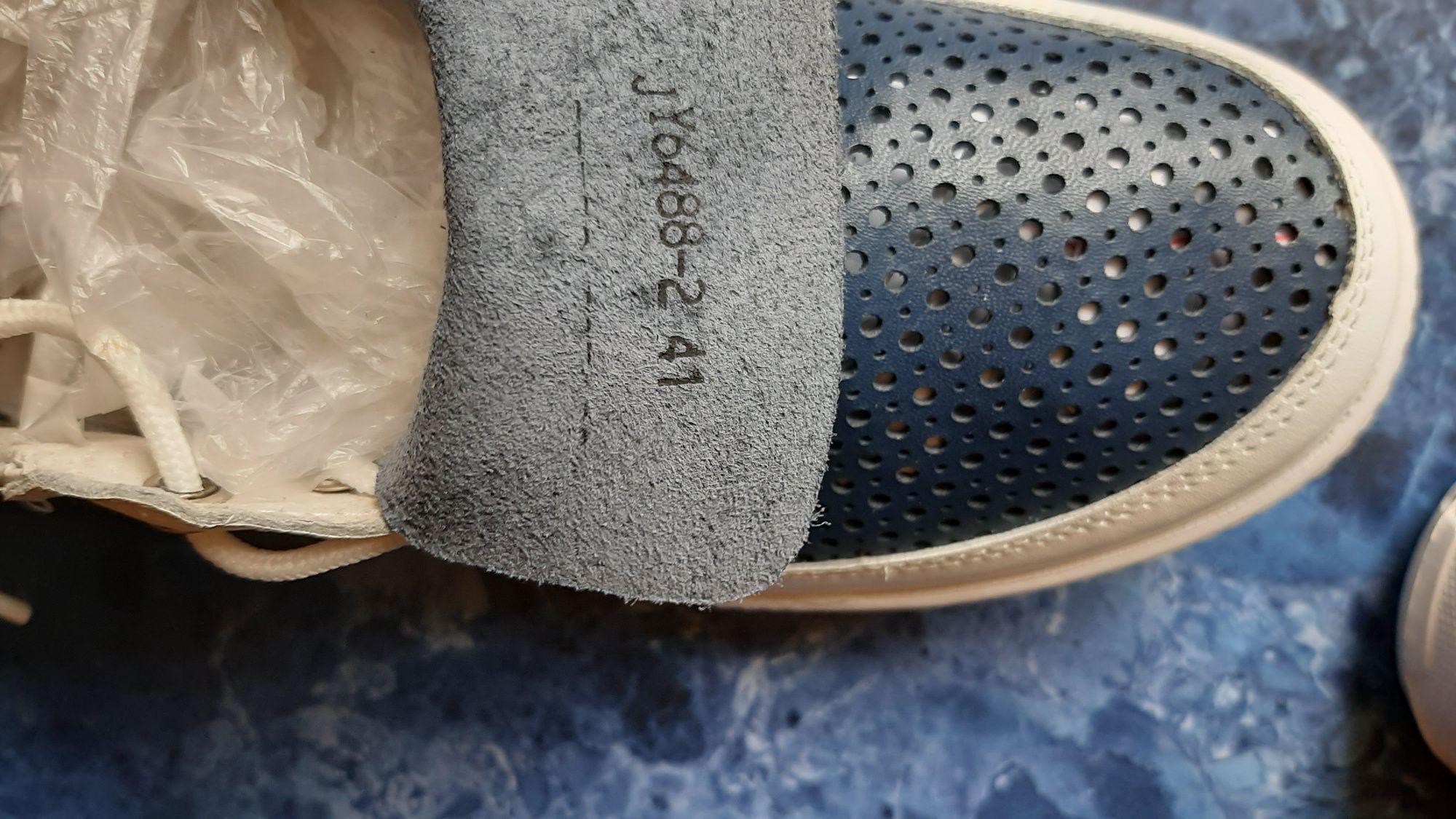 Мокасины кеды туфли кроссовки из натуральной перфорированой кожи