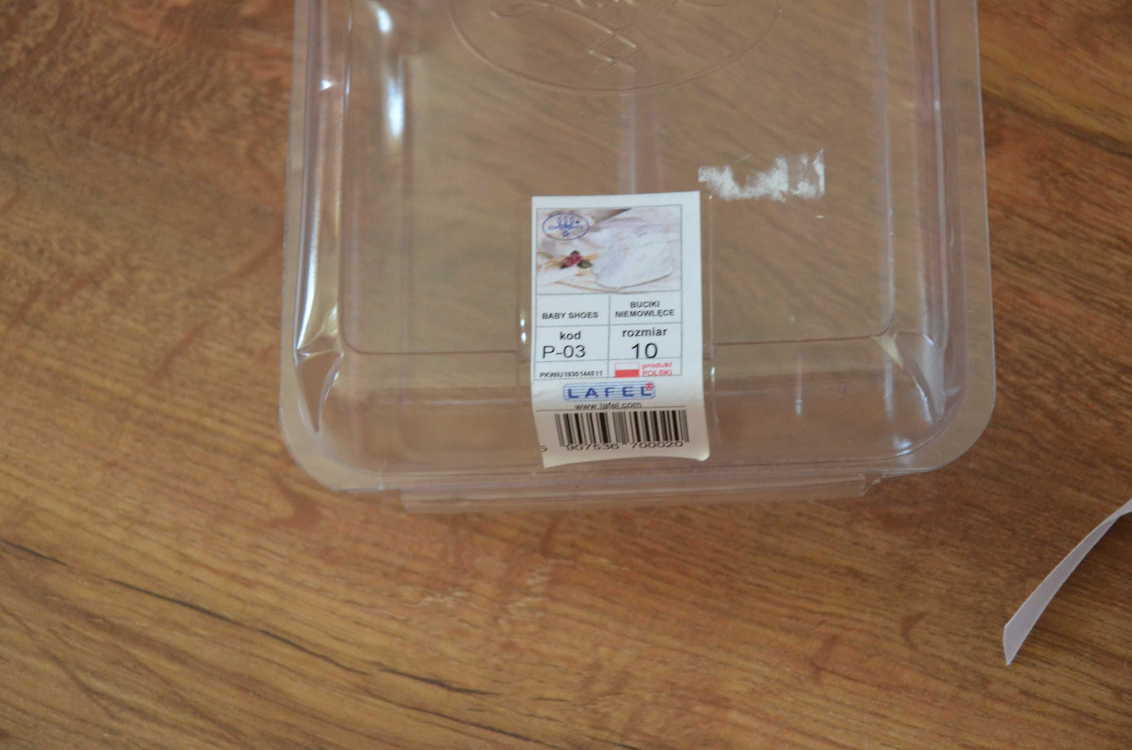 Buty niechodki buciki do chrztu rozm. 10 (10 cm) niemowlęce Lafel