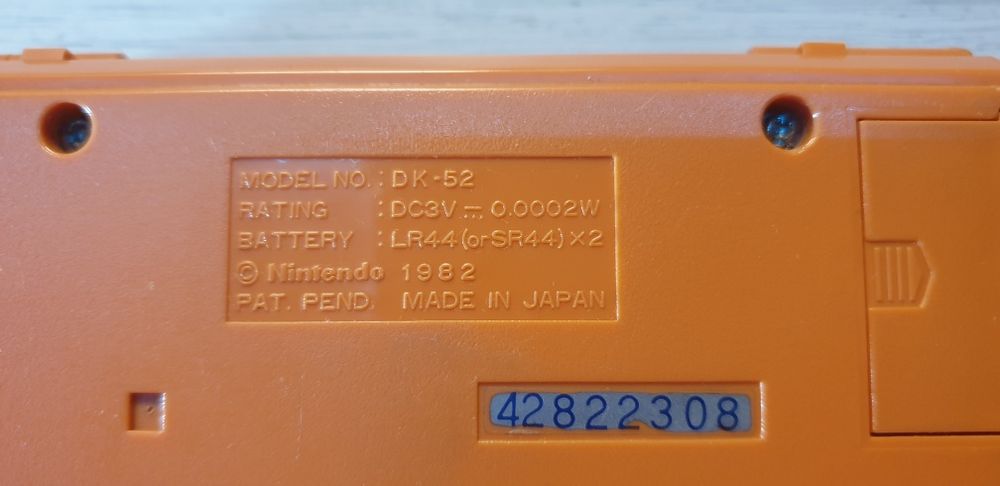 Nintendo Donkey Kong DK-52 Game & Watch Original Japan 1982 Como Nova