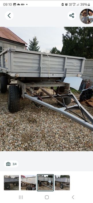 Przyczepa wywrotka D 47 zarejestrowana, transport