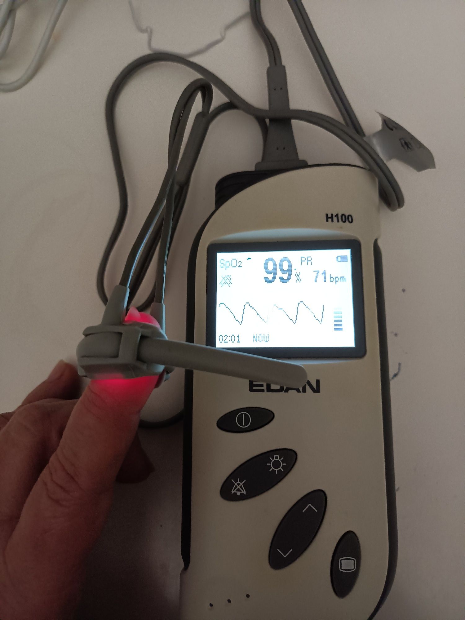 Medyczny pulsoksymetr edan h100 sensor dla niemowląt + klips dorosłych