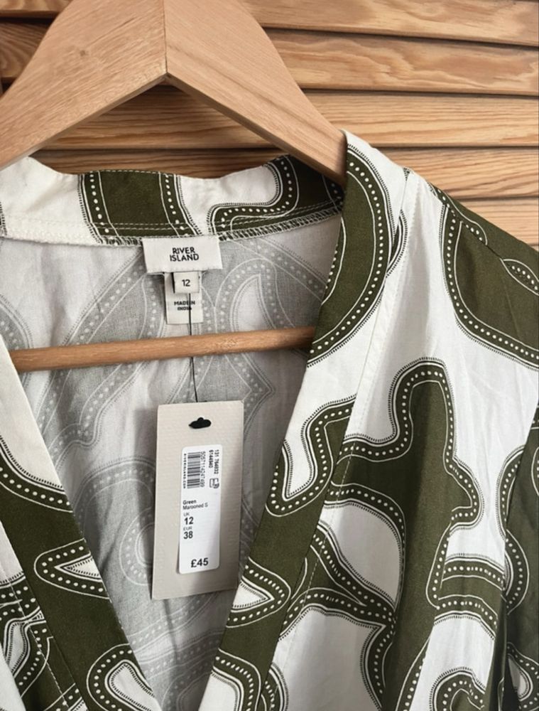 Nowa sukienka damska kimono River Island XL 100% wiskoza