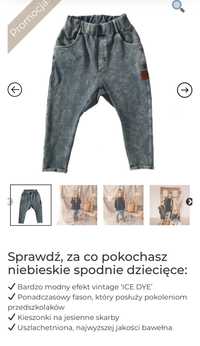 Strojmisie spodnie baggy jak nowe 98/104